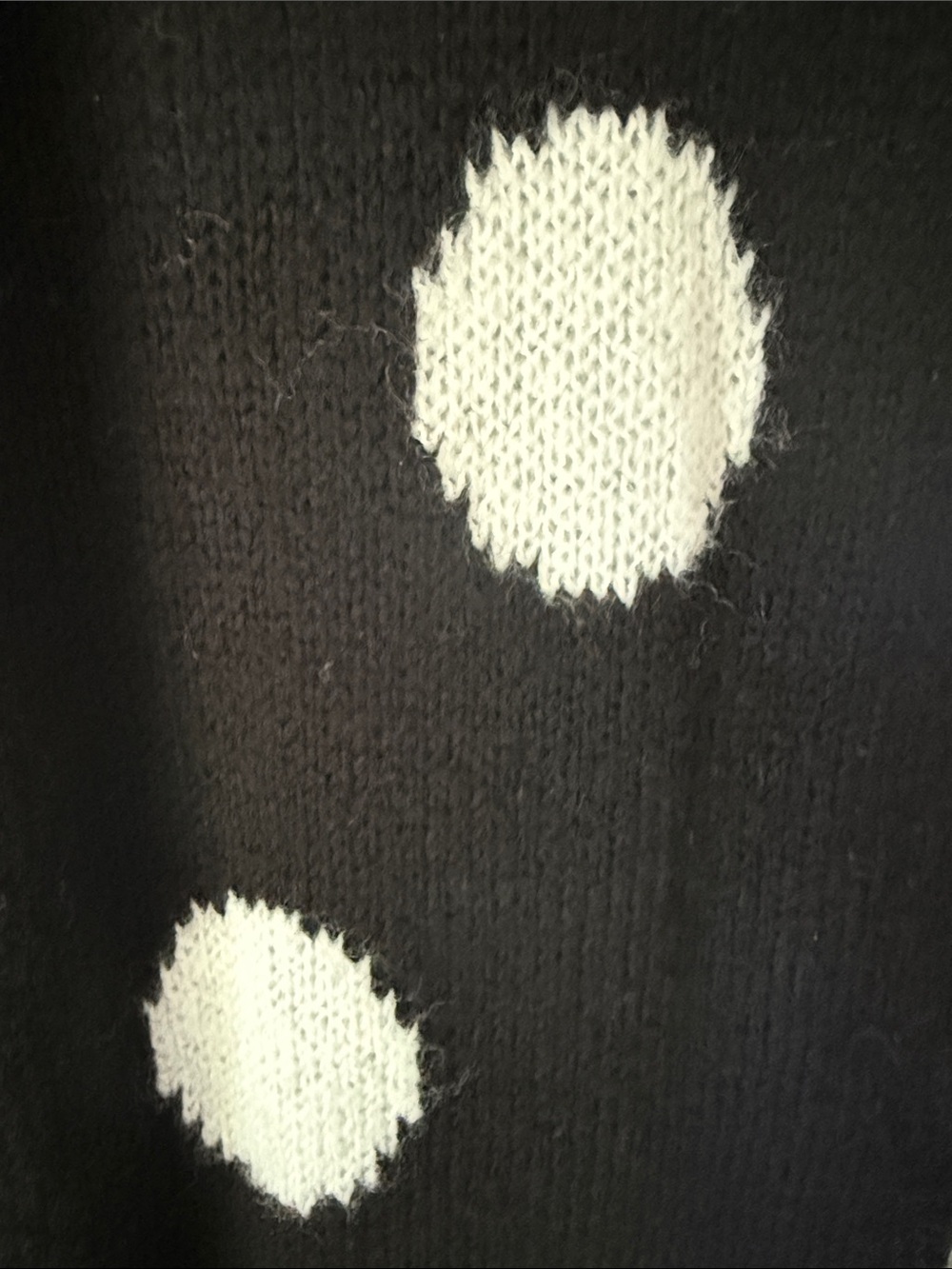 NWT MAEVE/ ANTHROPOLOGIE POLKA DOT OPEN CARDIGAN SWEATER/ BLACK & WHITE XS/S - Picture 5 of 7